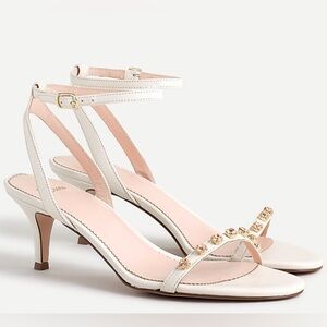J. Crew NWT Luxury Minimalist Party Collection Crystal Classic Sandal/Shoe